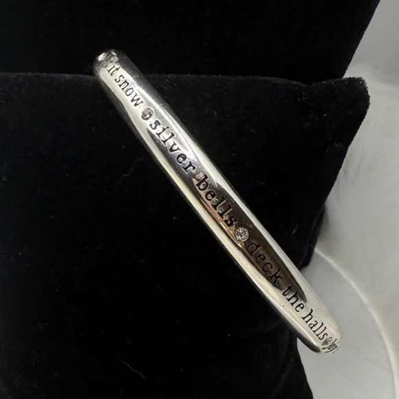 Brighton Christmas Song Title Bangle Bracelet  NWOT - Picture 1 of 3